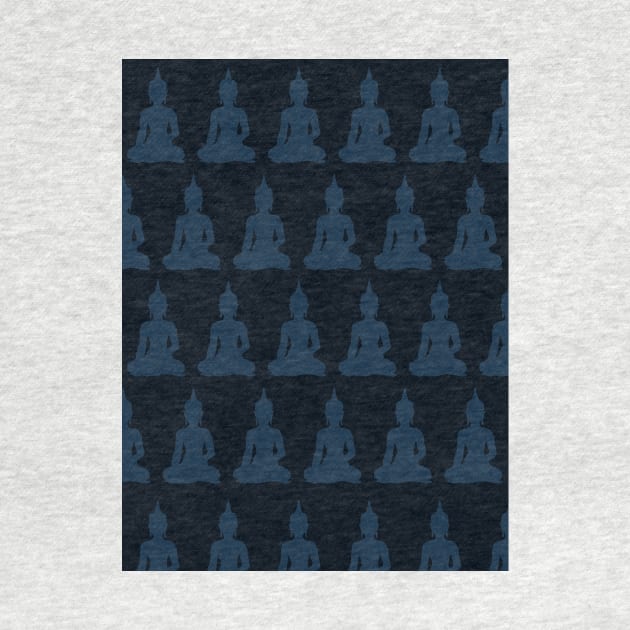 Navy Buddha Pattern by XOOXOO